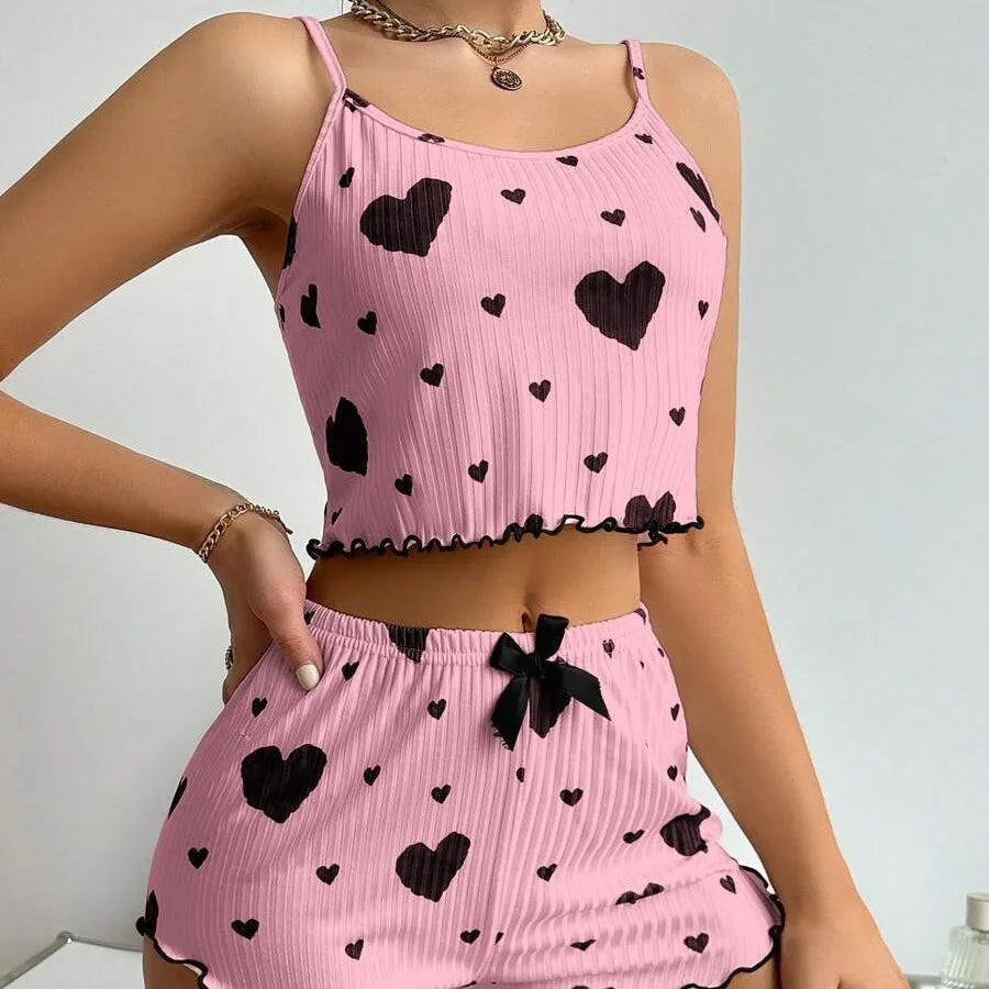 Women's Summer Sleepwear Set – Tank Top & Shorts, S–XL