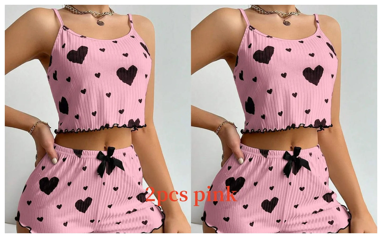 Women's Summer Sleepwear Set – Tank Top & Shorts, S–XL