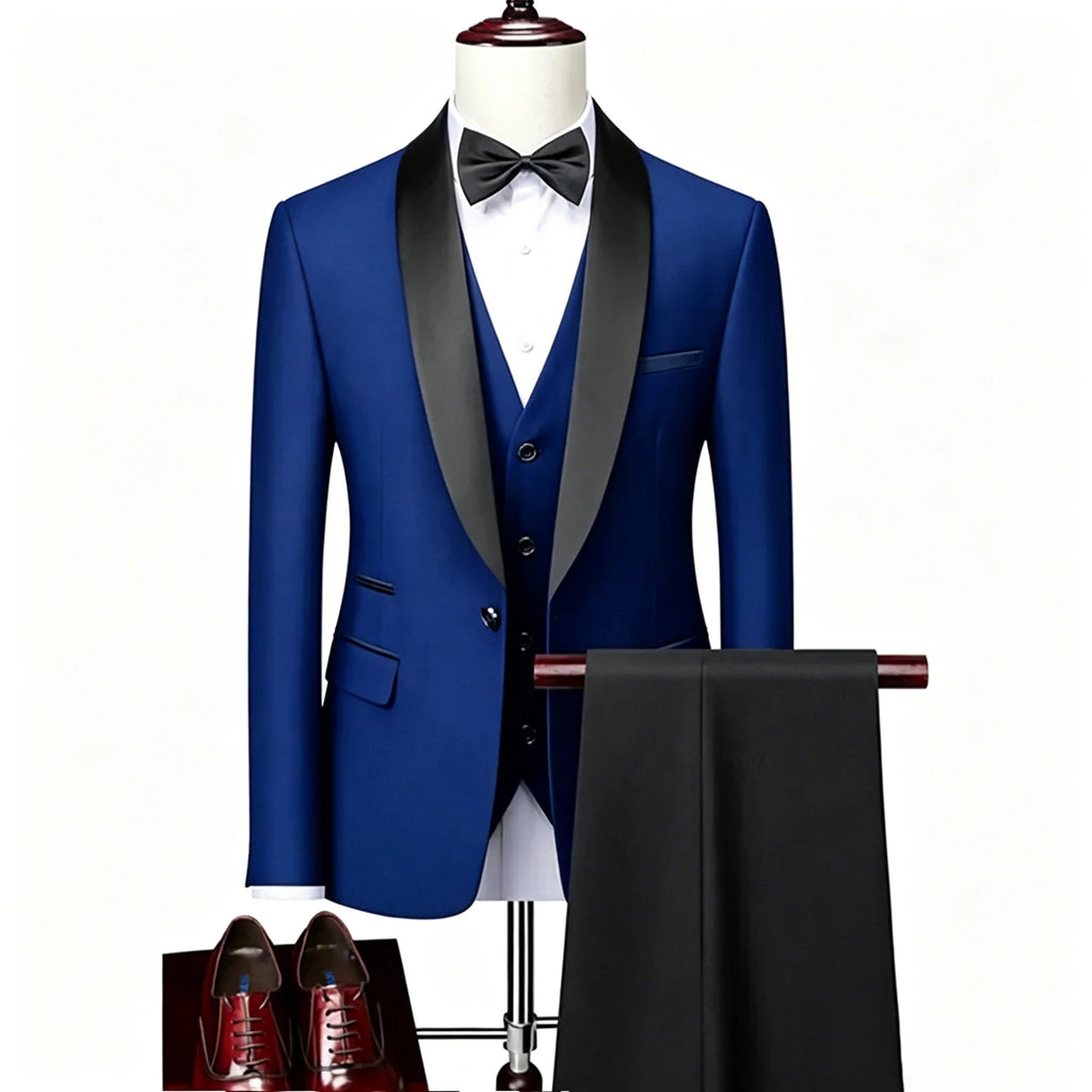 Gala Men’s 3-Piece Tuxedo with Shawl Lapels