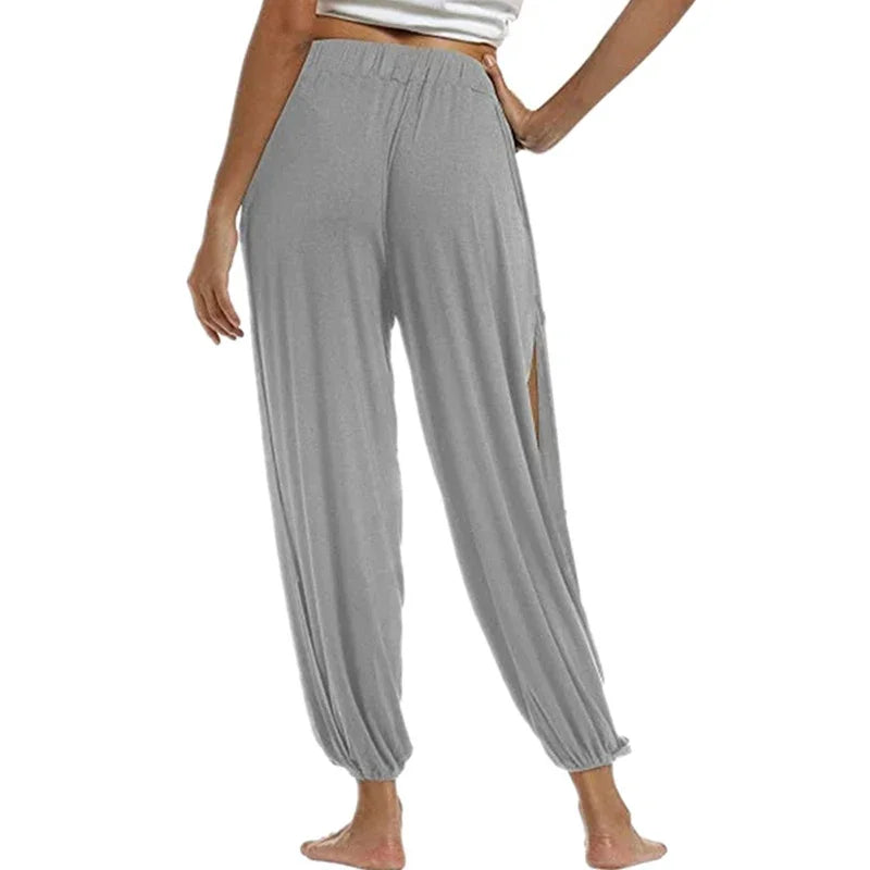 Women's High Slit Harem Pants – Yoga & Casual Loose Trousers
