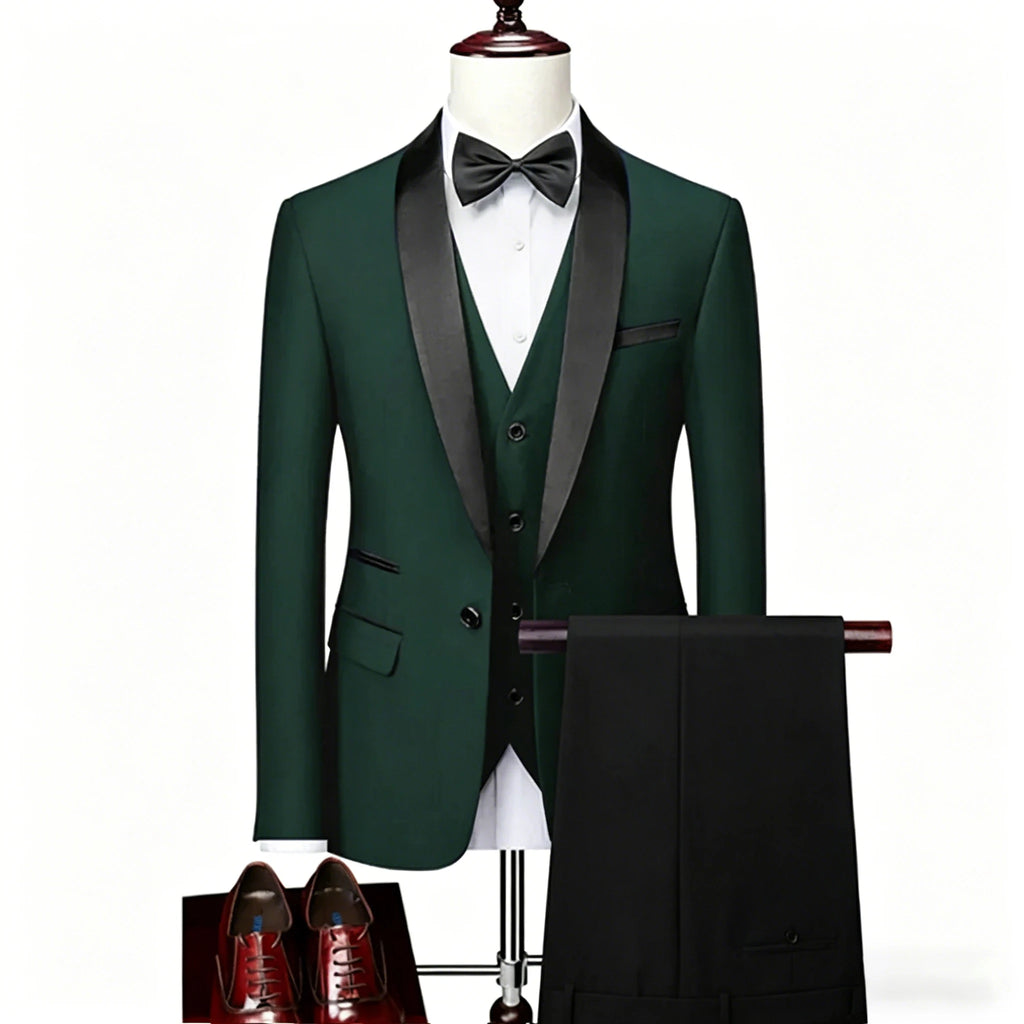Gala Men’s 3-Piece Tuxedo with Shawl Lapels