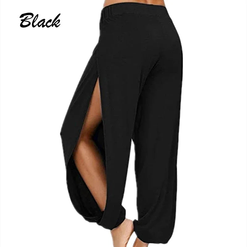 Women's High Slit Harem Pants – Yoga & Casual Loose Trousers