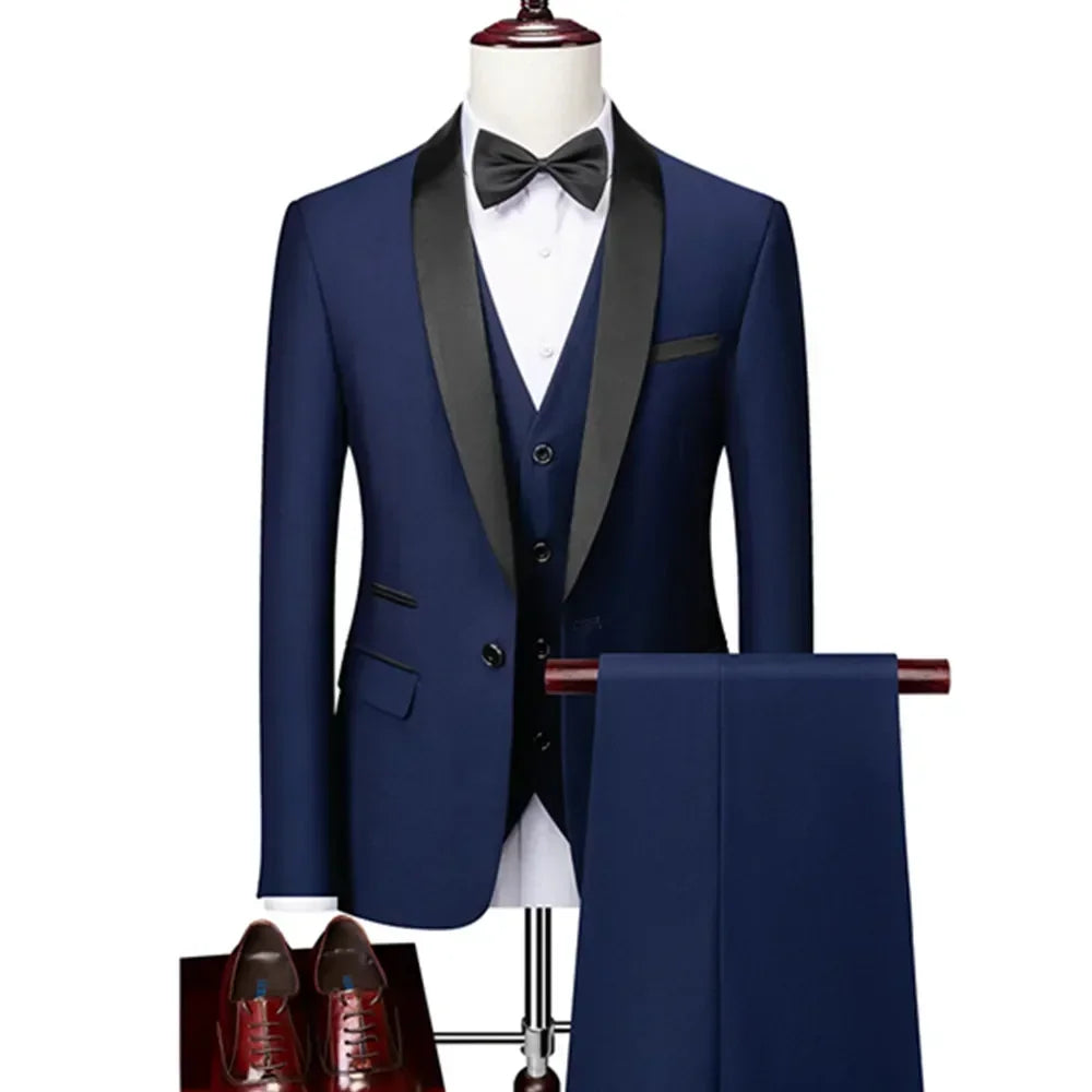 Gala Men’s 3-Piece Tuxedo with Shawl Lapels