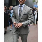 Men’s Slim-Fit Light Grey Suit, Jacket & Trousers