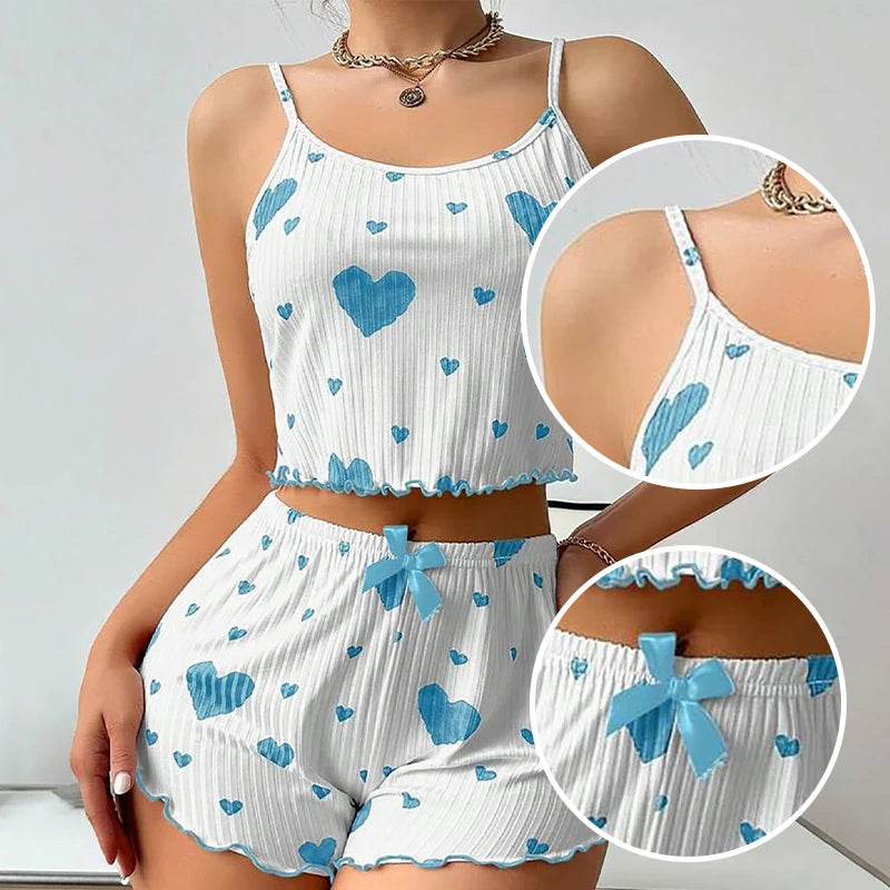 Women's Summer Sleepwear Set – Tank Top & Shorts, S–XL