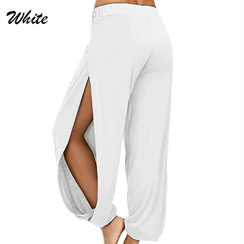 Women's High Slit Harem Pants – Yoga & Casual Loose Trousers