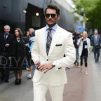 Men’s Slim-Fit Light Grey Suit, Jacket & Trousers