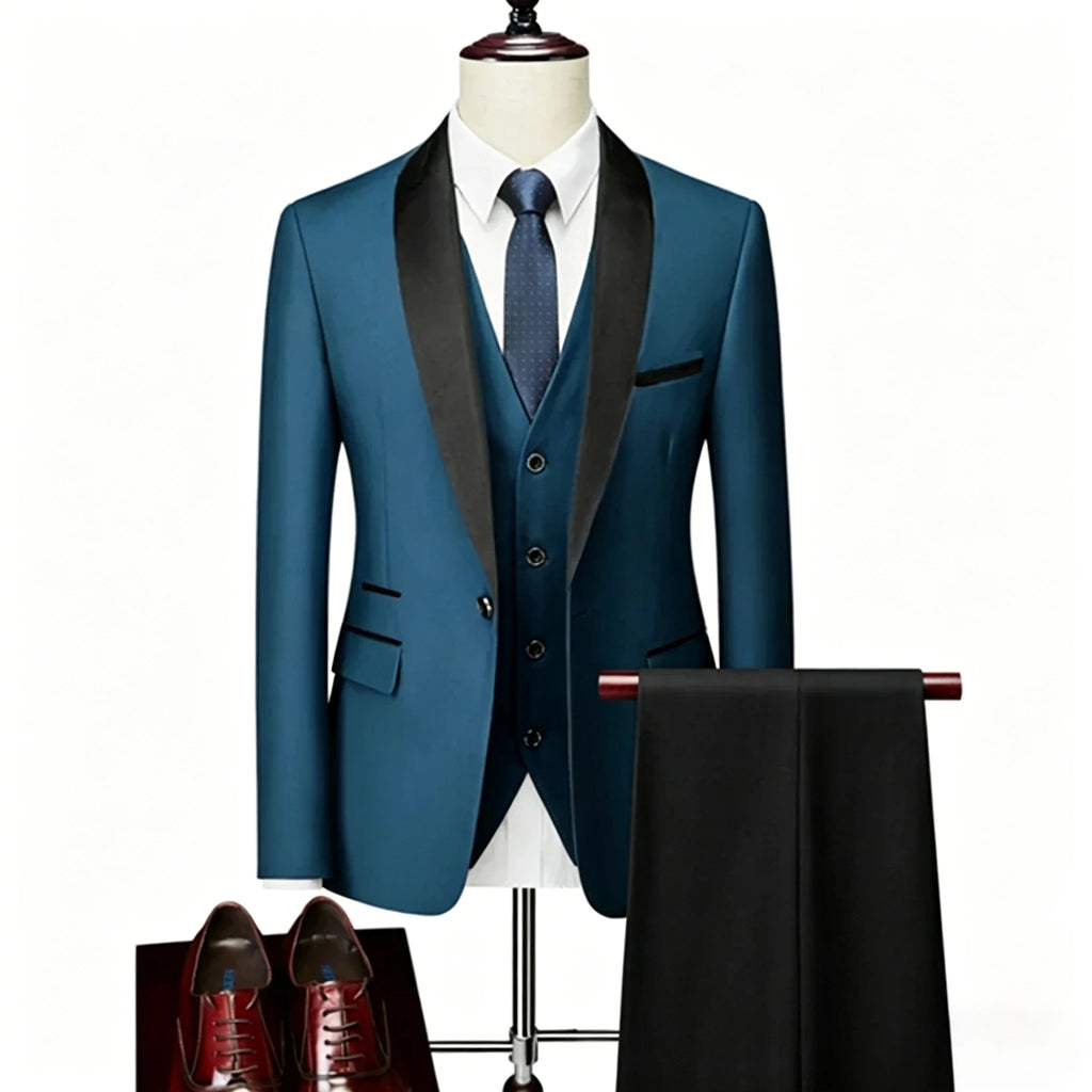 Gala Men’s 3-Piece Tuxedo with Shawl Lapels