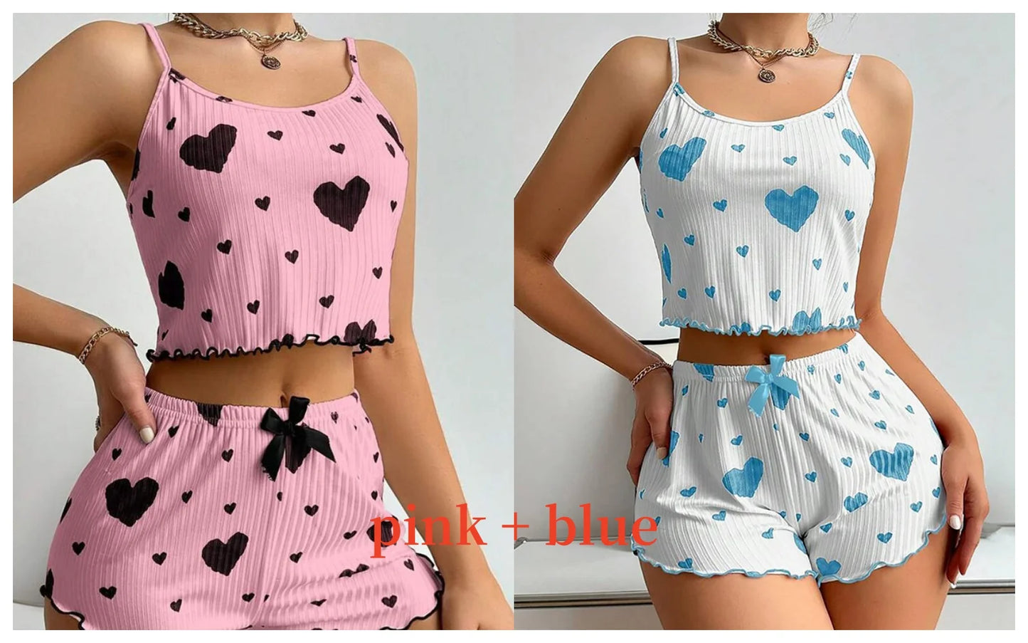 Women's Summer Sleepwear Set – Tank Top & Shorts, S–XL