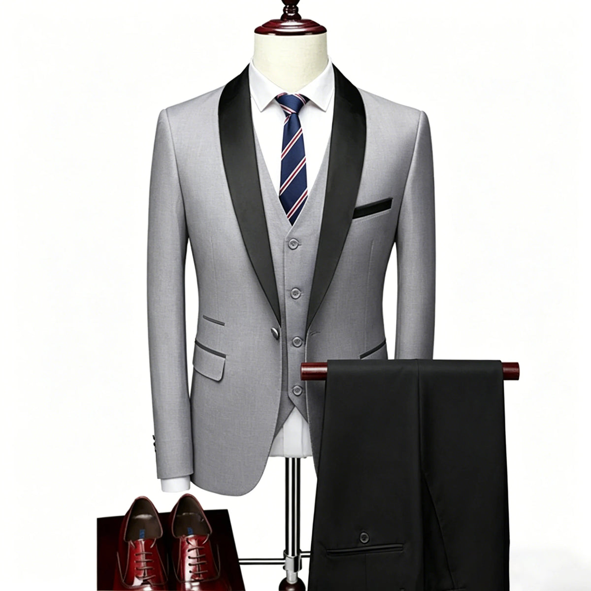 Gala Men’s 3-Piece Tuxedo with Shawl Lapels