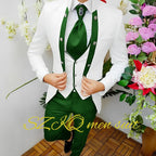 Men’s Floral Wedding Suit with Waistcoat & Tie