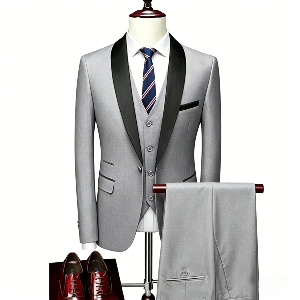 Gala Men’s 3-Piece Tuxedo with Shawl Lapels