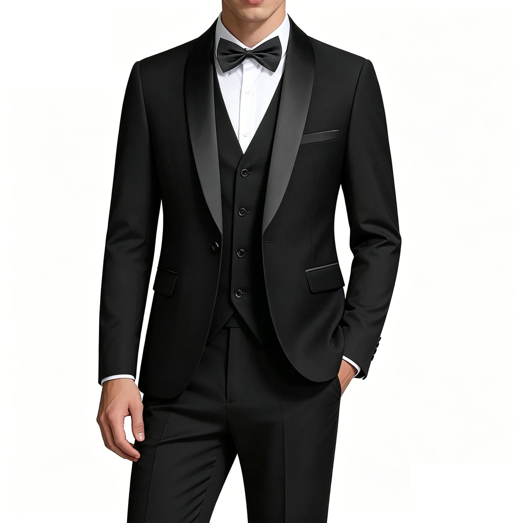 Gala Men’s 3-Piece Tuxedo with Shawl Lapels