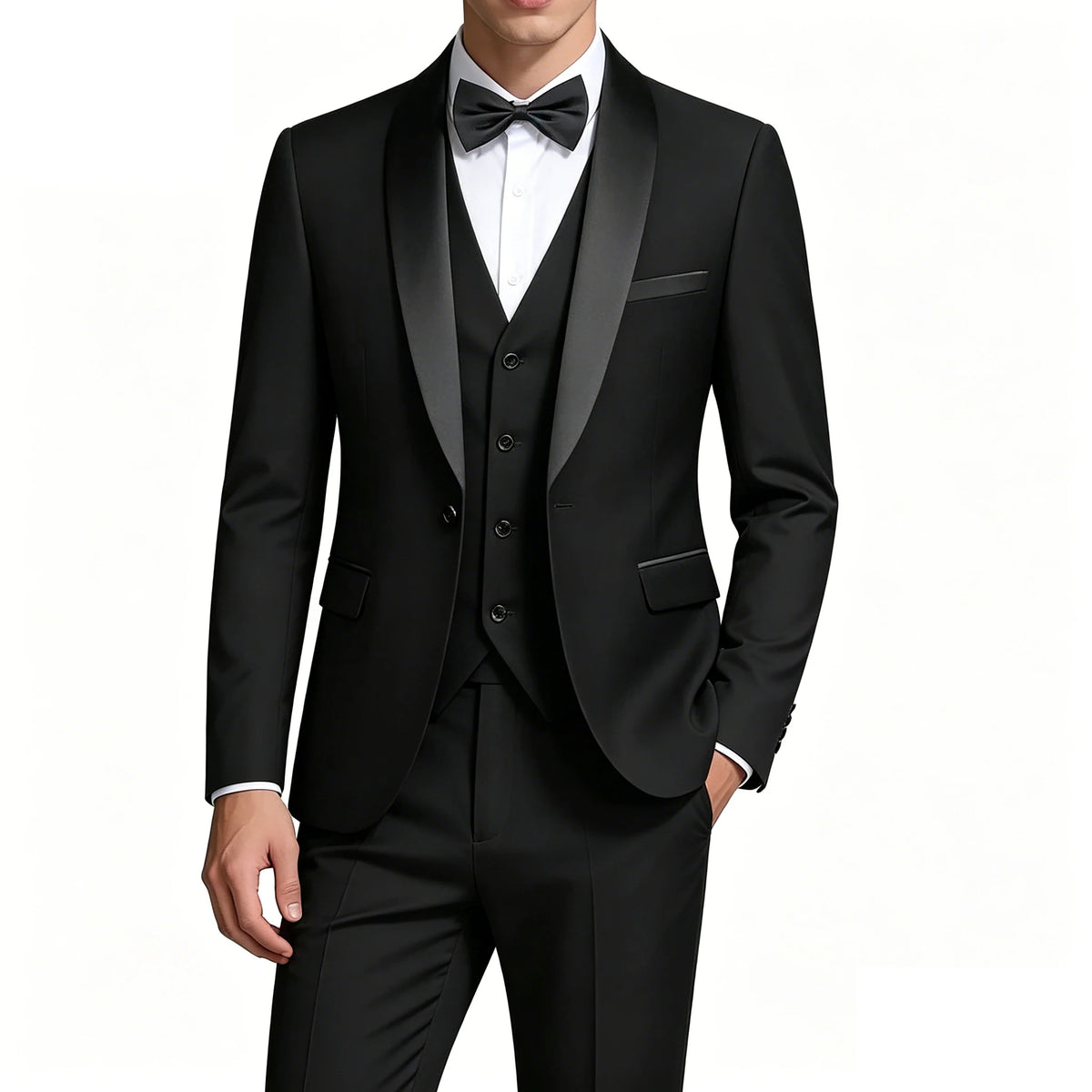Gala Men’s 3-Piece Tuxedo with Shawl Lapels