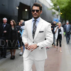 Men’s Slim-Fit Light Grey Suit, Jacket & Trousers