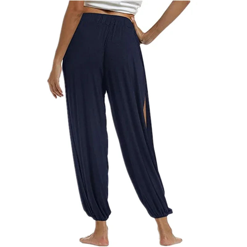 Women's High Slit Harem Pants – Yoga & Casual Loose Trousers