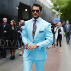 Men’s Slim-Fit Light Grey Suit, Jacket & Trousers