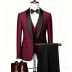 Gala Men’s 3-Piece Tuxedo with Shawl Lapels