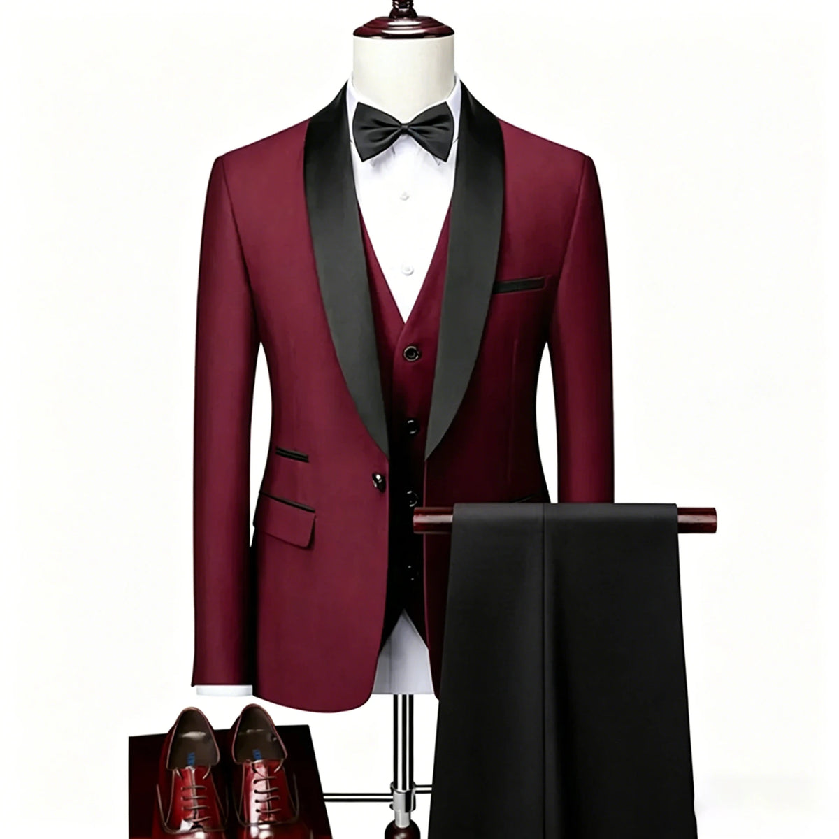 Gala Men’s 3-Piece Tuxedo with Shawl Lapels