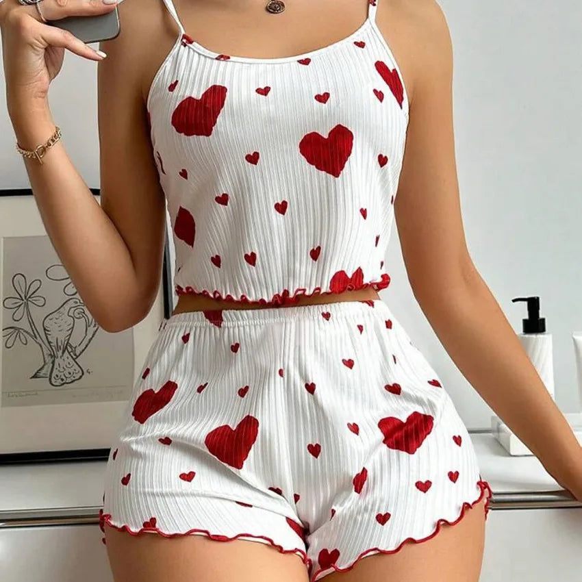 Women's Summer Sleepwear Set – Tank Top & Shorts, S–XL