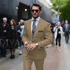 Men’s Slim-Fit Light Grey Suit, Jacket & Trousers