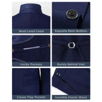 Gala Men’s 3-Piece Tuxedo with Shawl Lapels
