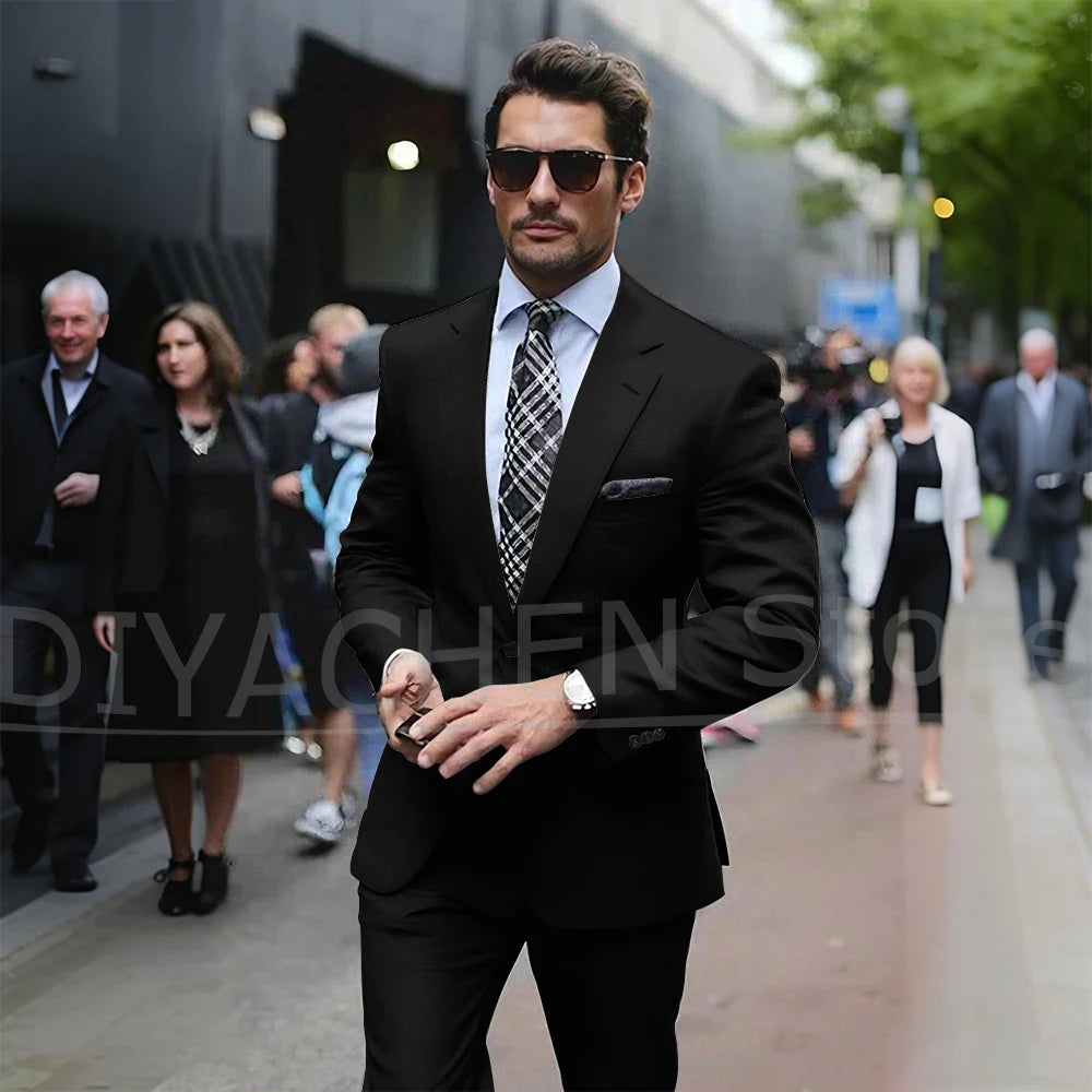 Men’s Slim-Fit Light Grey Suit, Jacket & Trousers