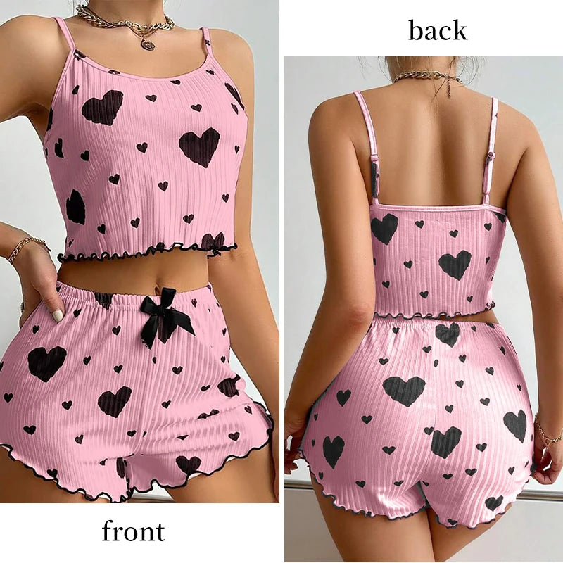 Women's Summer Sleepwear Set – Tank Top & Shorts, S–XL