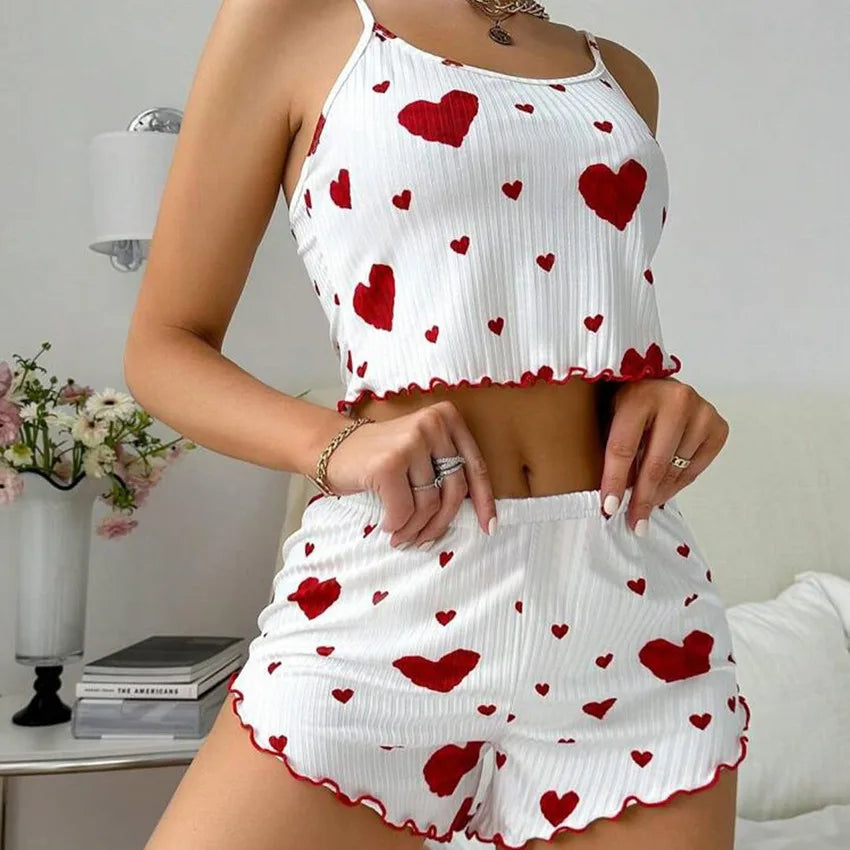 Women's Summer Sleepwear Set – Tank Top & Shorts, S–XL