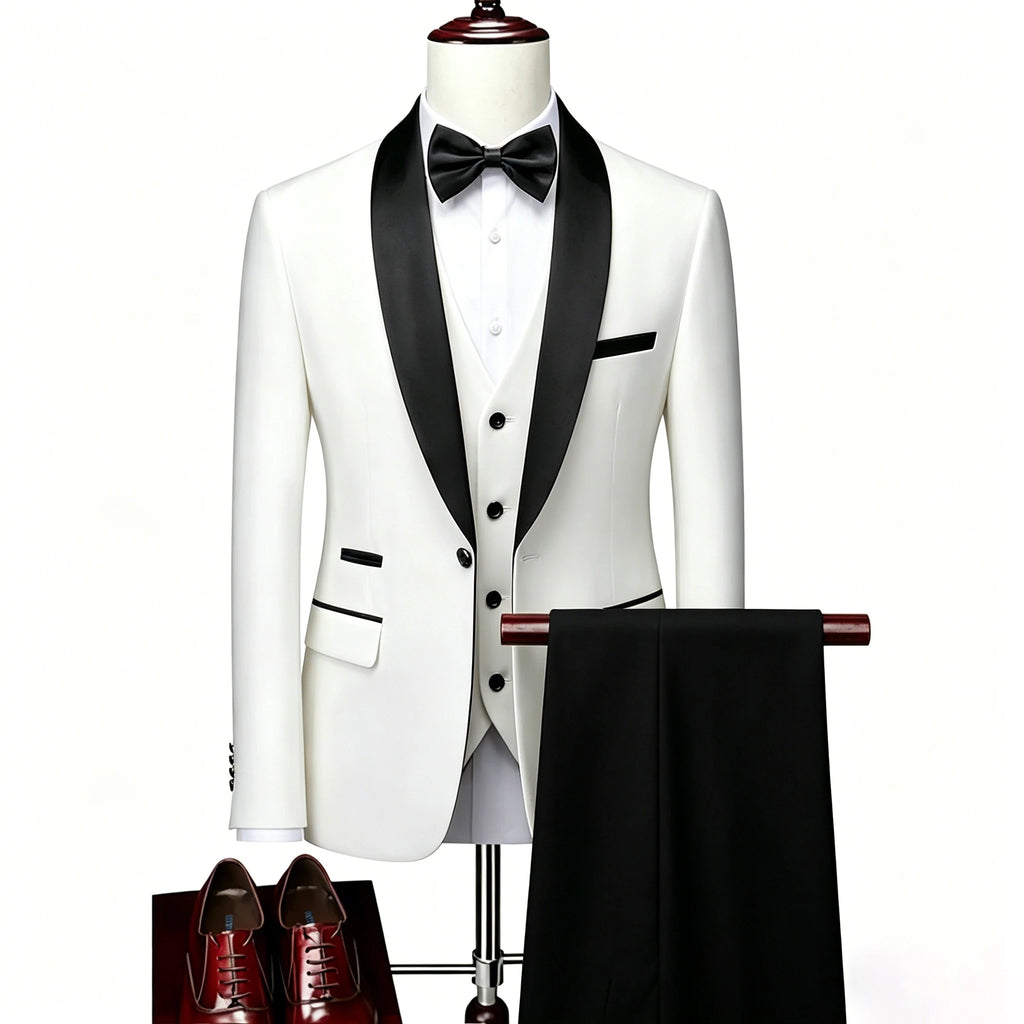 Gala Men’s 3-Piece Tuxedo with Shawl Lapels