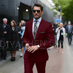 Men’s Slim-Fit Light Grey Suit, Jacket & Trousers