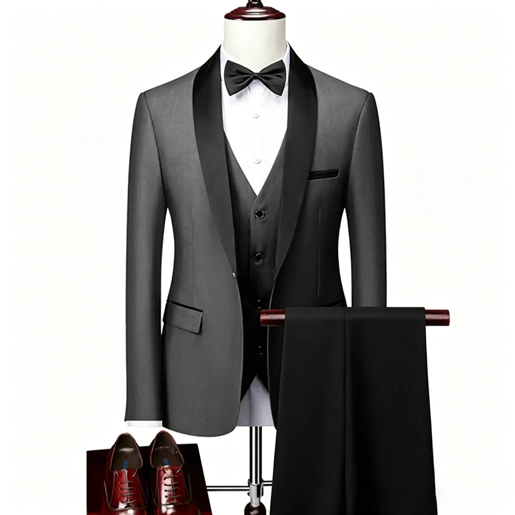 Gala Men’s 3-Piece Tuxedo with Shawl Lapels