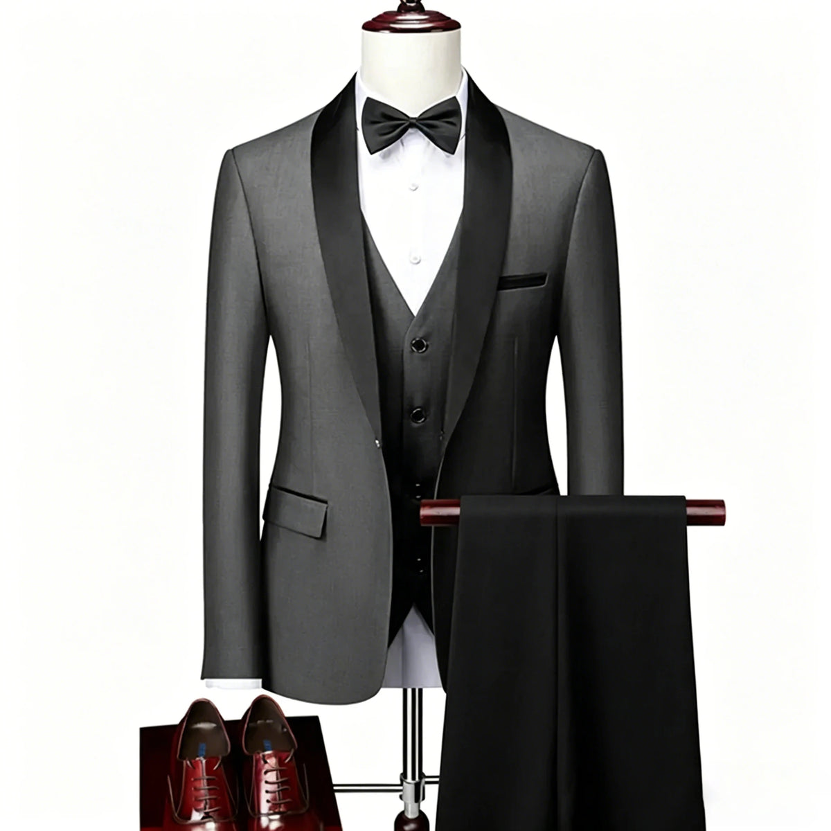 Gala Men’s 3-Piece Tuxedo with Shawl Lapels