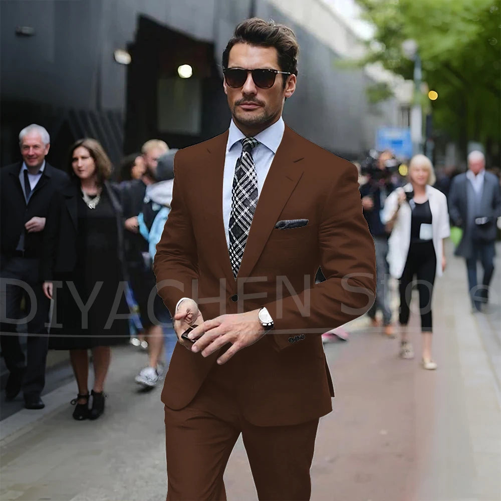 Men’s Slim-Fit Light Grey Suit, Jacket & Trousers