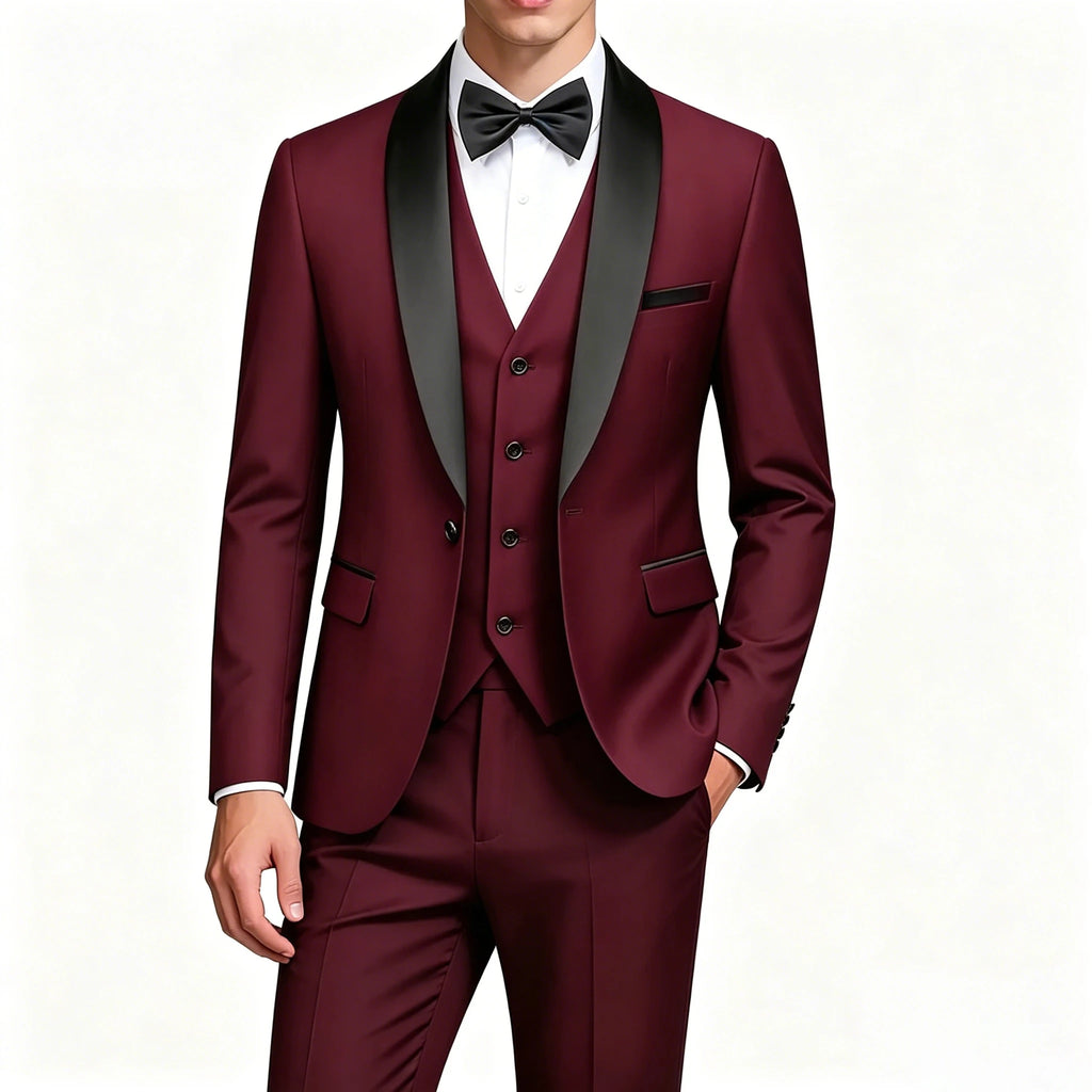 Gala Men’s 3-Piece Tuxedo with Shawl Lapels