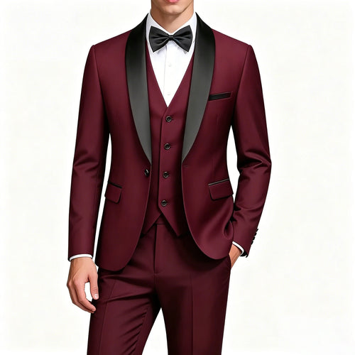 Gala Men’s 3-Piece Tuxedo with Shawl Lapels