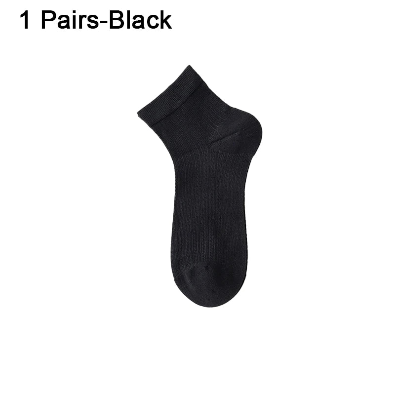 Women's Silk Ankle Socks – Hollow Mesh, Breathable, 1/3/6 Pairs