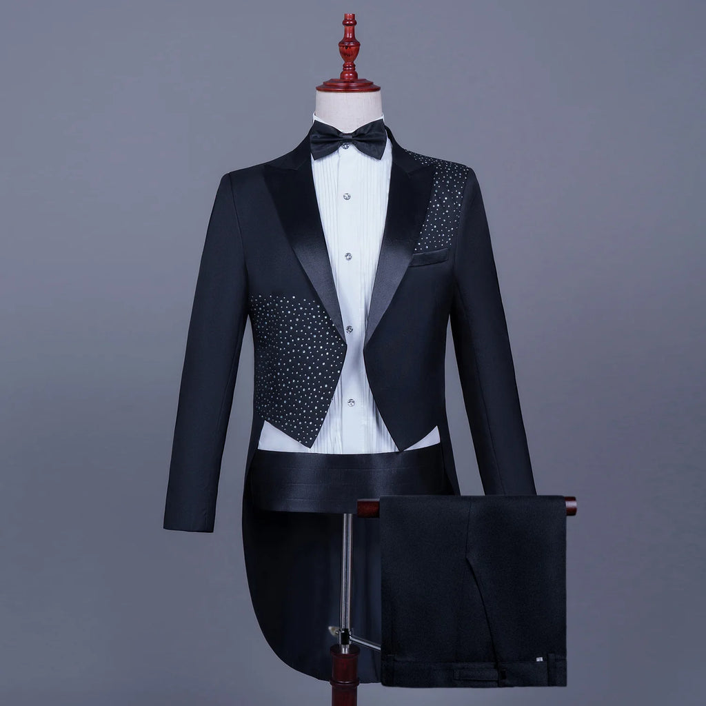 Spotlight Men’s Embellished Slim-Fit Tuxedo
