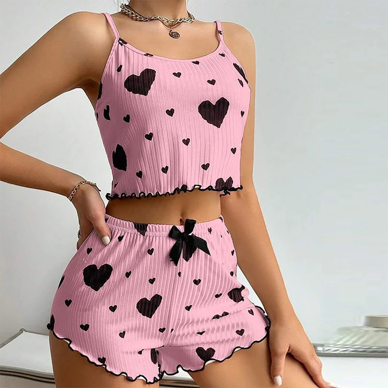 Women's Summer Sleepwear Set – Tank Top & Shorts, S–XL